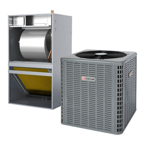 Everwell CAC-15 Air Conditioner System — 14.3 SEER2, FAHC Front-Return Air Handler, R-454B 1.5 Ton