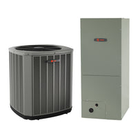 Trane 5TTR4 Air Conditioner System with 5TEM4 Air Handler: outdoor condenser and indoor air handler shown side by side (manufacturer photos)