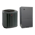Trane 5TWR6 Heat Pump System with 5TMM5 Wall Mount Air Handler: outdoor condenser and indoor air handler shown side by side (manufacturer photos)